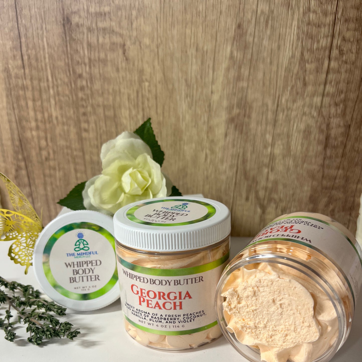 Georgia Peach Whipped Body Butter 8oz Jar