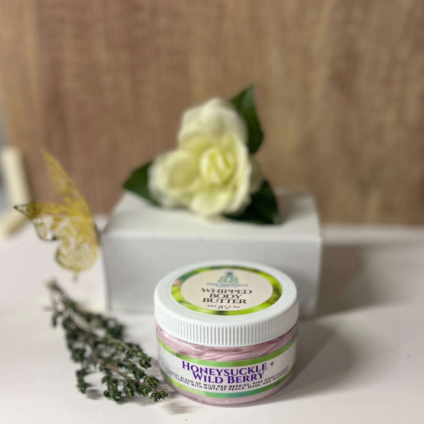 Honeysuckle + Wild Berry Whipped Body Butter 4oz Jar