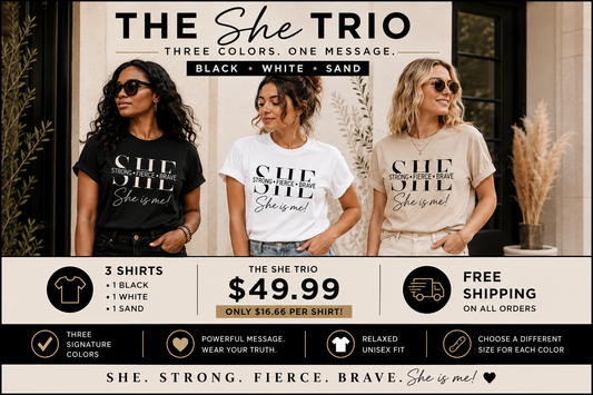 The SHE Trio — Black • White • Sand