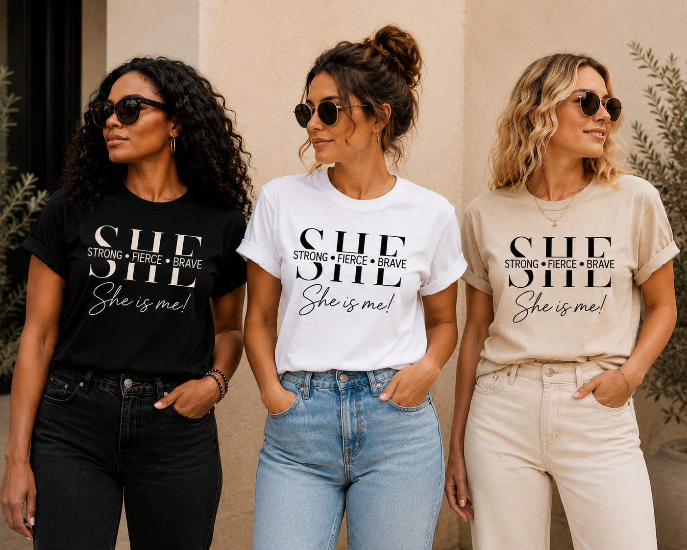 The SHE Trio — Black • White • Sand