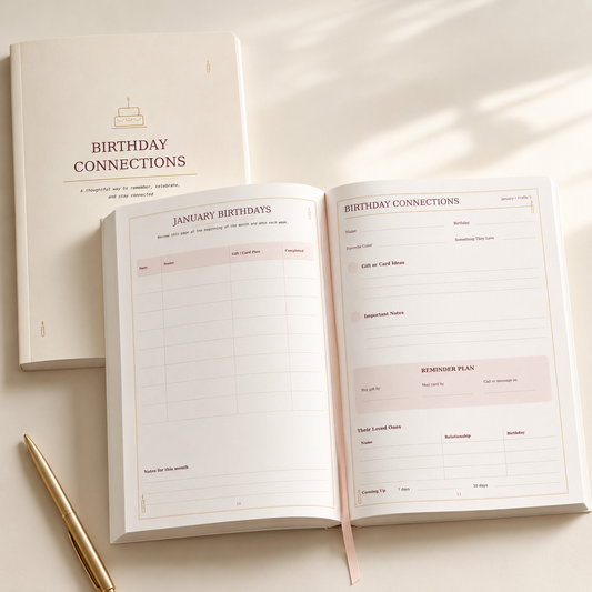 Birthday Connections: A Thoughtful Birthday Reminder Book