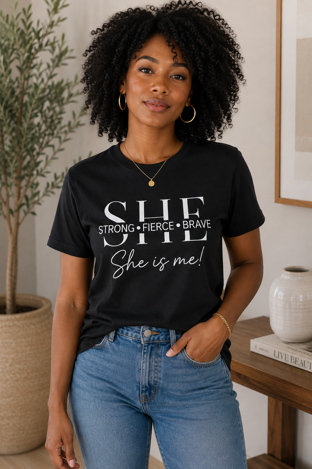 SHE: Strong • Fierce • Brave T-Shirt