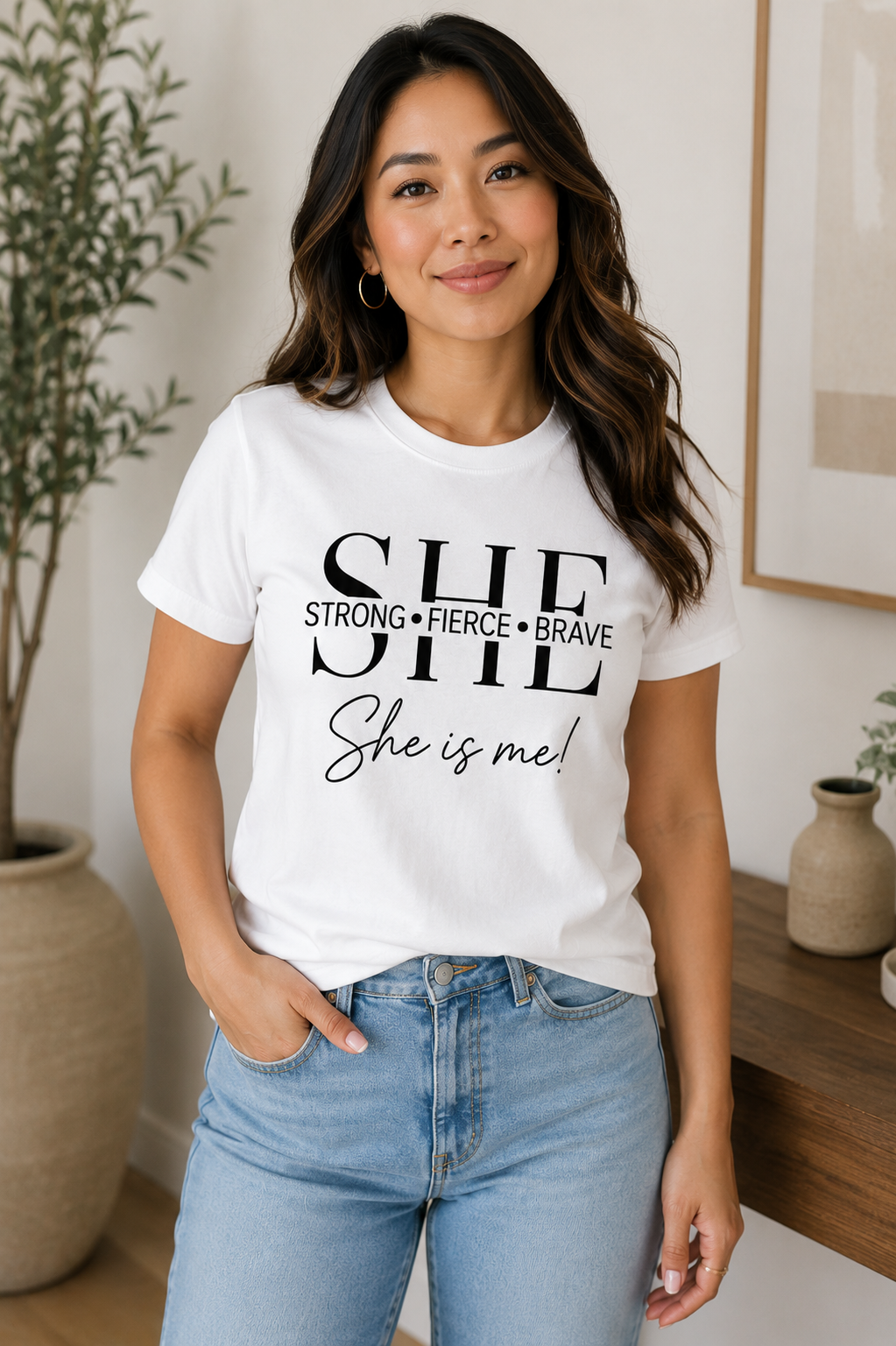 SHE: Strong • Fierce • Brave T-Shirt