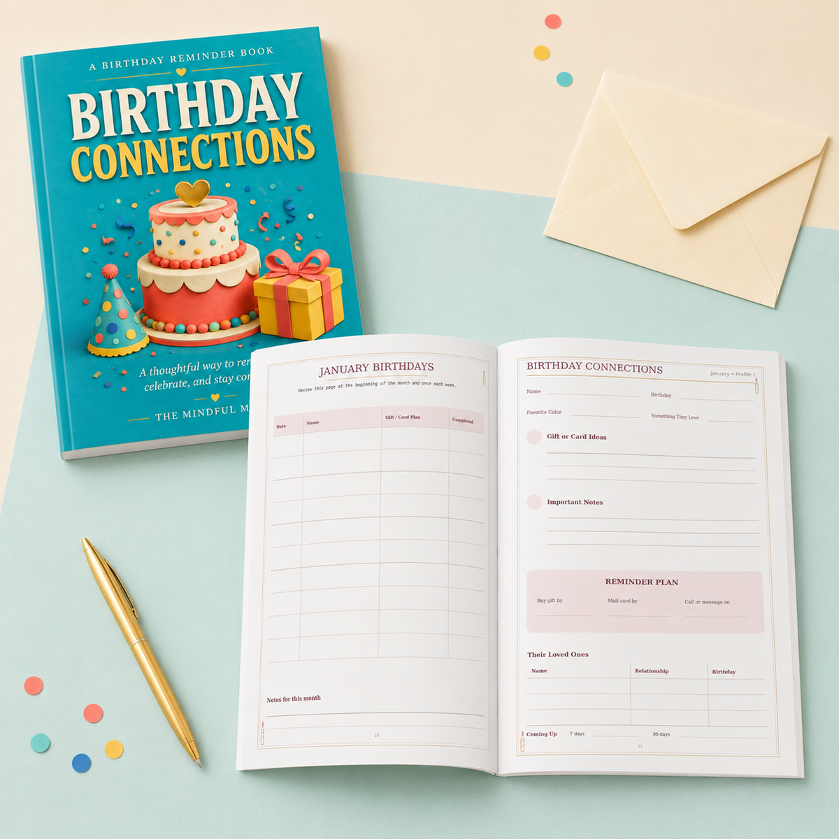 Birthday Connections: A Thoughtful Birthday Reminder Book